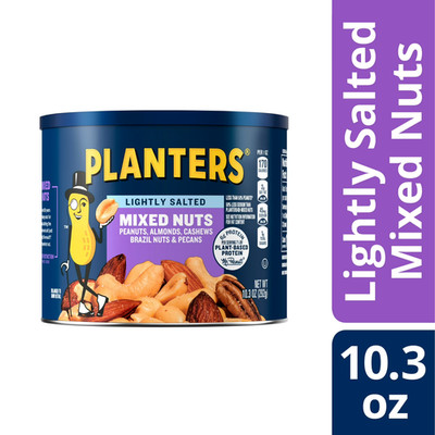 Planters Lightly Salted Mixed Nuts Peanuts Almonds Cashews Planters LighCanister