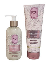 2 BATH AND BODY WORKS Rose Vanilla BODY CREAM 8 oz  Body Lotion 8 oz