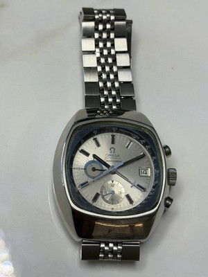 70 s Omega Watch Seamaster Chronograph 176.005 Silver Dial Date Auto Cal 1040