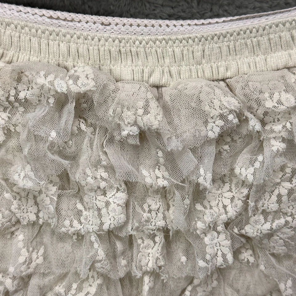 Pantalones cortos Free People para mujer con volantes en capas talla S Fairy Lolita Coquette Boho Foto 4 de 4