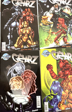GEARZ.  NUMBER'S 1-4. (4 ISSUE 2008 FULL SET LOT). BLUEWATER COMICS.
