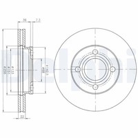 2X Delphi Bremsscheibe BG2272 FüR Audi C3 90 100 80 B3 C2 Avant 445 446 443 444