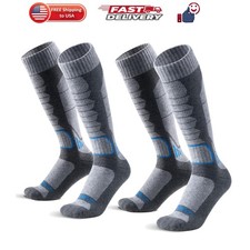 Merino Wool Ski Socks for Men, Women  Youth - Over-the-Calf Full Cushion The...