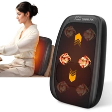 Shiatsu Back Massager with Heat, Kneading Back Massager for Back Pain Deep Ti...