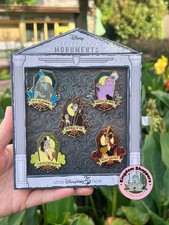 2025 Disney Parks Mysterious Monuments Villains Halloween 5 Pin Box Set LE 2000
