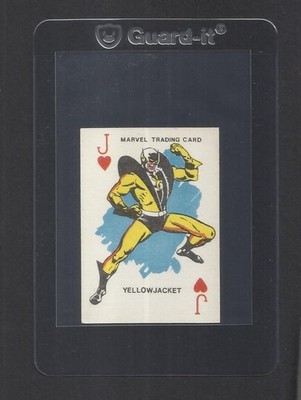 VINTAGE 1970 MARVEL TRADING CARD YELLOWJACKET PC INSET JACK OF HEARTS (TC2B1)