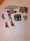 LOT VINTAGE COSTUME JEWELRY PINS