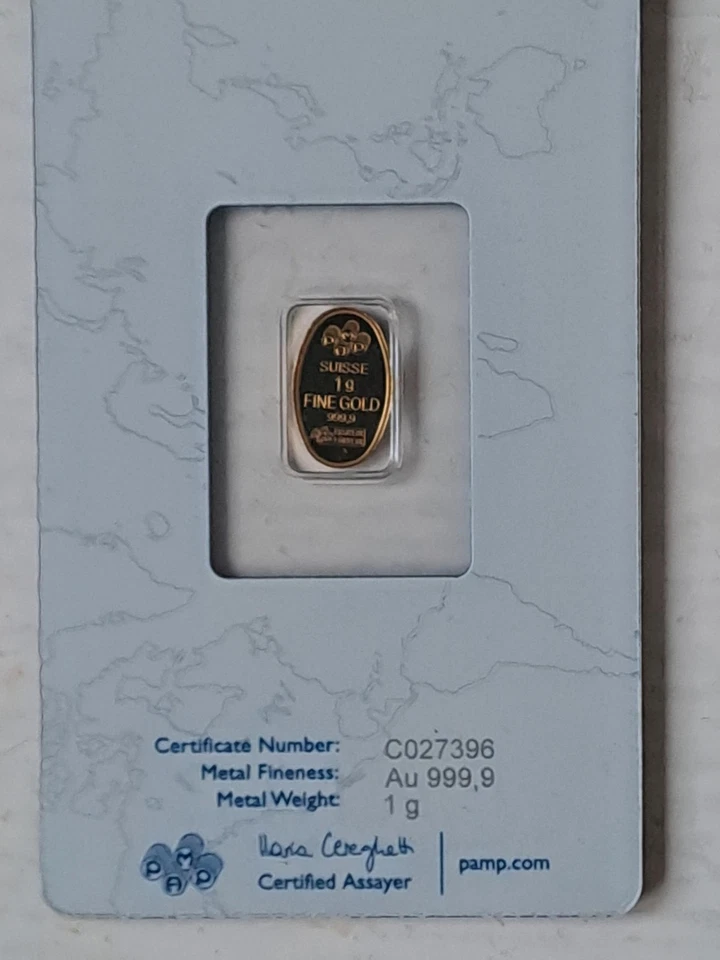 1 Gramm PAMP ovaler Goldbarren - mit Motiv Maria -  - Bild 2 von 4