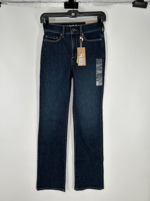 Eddie Bauer Voyager Bootcut Curvy Jeans Flare Womens 0 Dark Wash High Rise 24x32