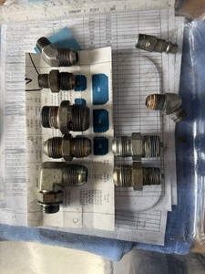 AN8-16 Steel fittings 3/4”-3/8” NPT several Larger sizes X 9. What U C U Get.