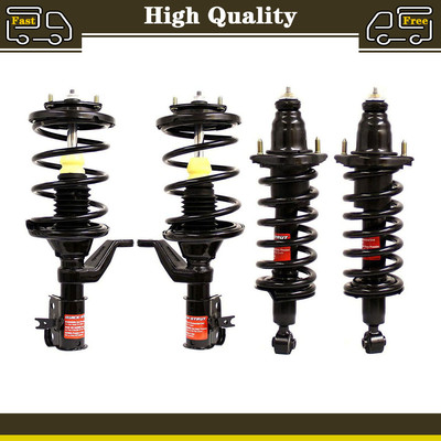 Full Set - 4 Complete Struts With Springs Mounts For 2001-2002 Honda Civic
