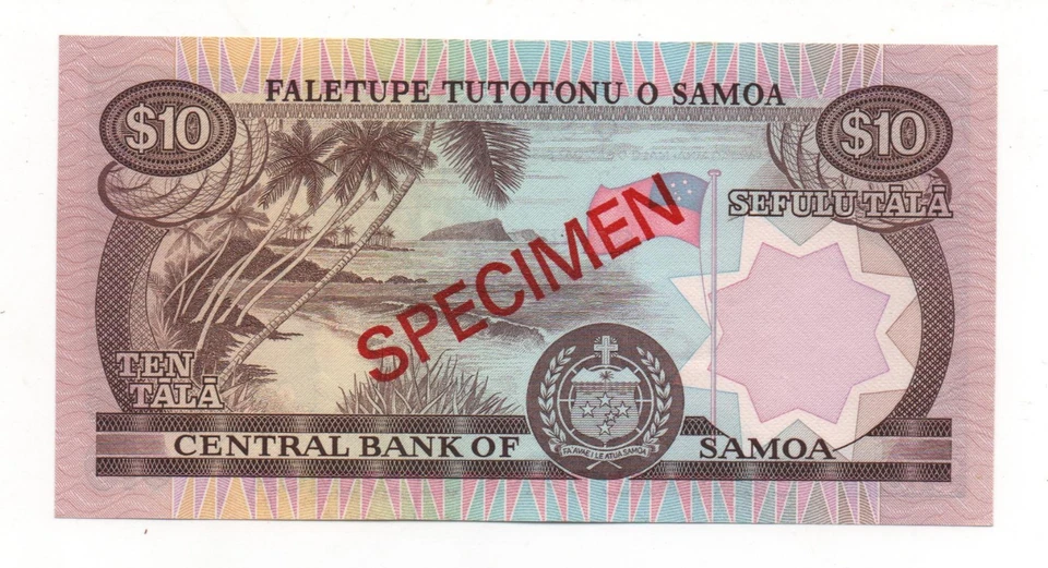 WESTERN SAMOA 10 TALA 1985 PICK 27 SPECIMEN UNC - Image 2 of 2