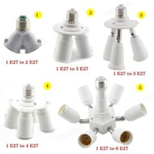 E27 To 3 4 6 E27 Lamp Socket Splitter Adapter LED Light Bulb Base Holder CB1