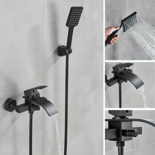 Rubinetto miscalatore doccia vasca da bagno con doccetta ottone a parete moderno - Foto 82 di 101