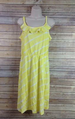 yellow and white striped sundress