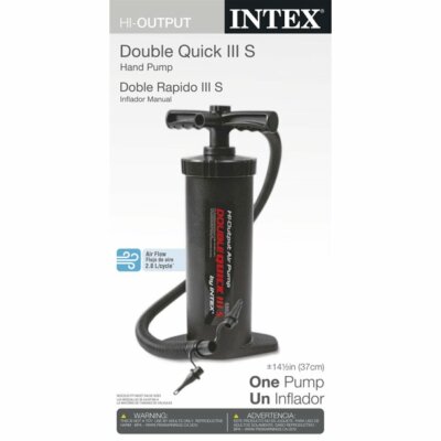 Intex ~ Double Quick III S Hand Pump ~ 14.5'' ~ Black ~ Hi Output ~ Air Pump
