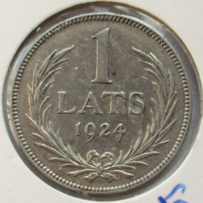 Lettland Silber 1 Lats 1924 LATVIJAS REPUBLIKA - Bild 1 von 2