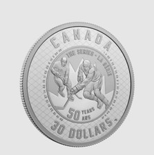 2022 $30 silver 50th Anniversary of the USSR vs. Canada Hockey Series 1972-2022 