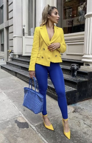zara basic yellow blazer