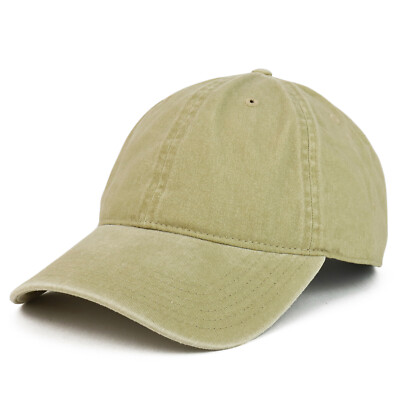 XXL Oversize Big Washed Cotton Pigment Dyed Unstructured Baseball Cap -FREE SHIP