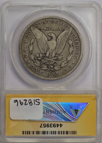 1896-S Morgan Silver Dollar - ANACS VF 20 - Picture 4 of 4