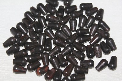 Genuine Ebony Beads - Hand Crafted - Various shapes - Packing of 15-29 Beads