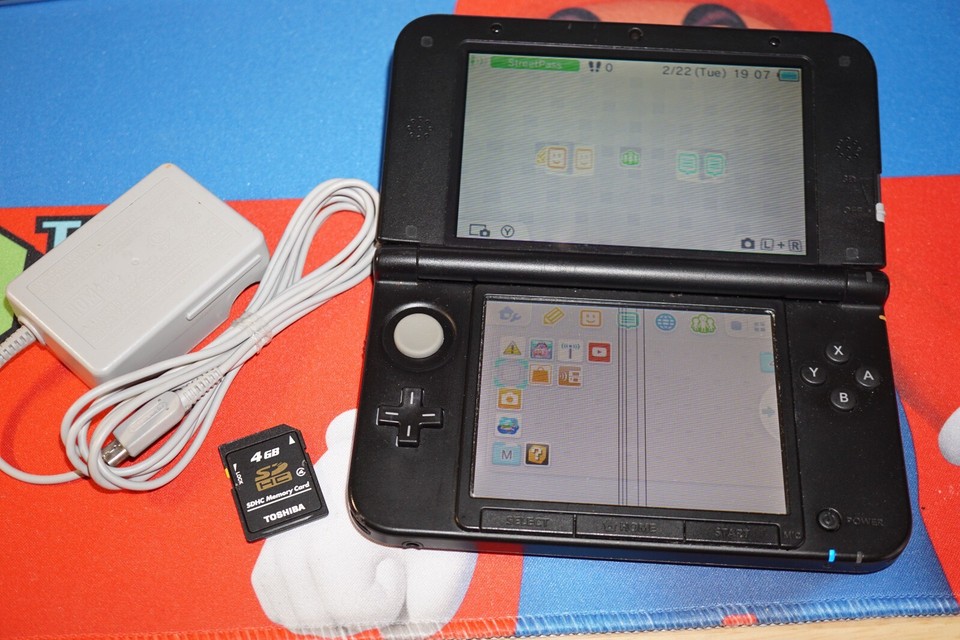 ("AS IS" LINES ON LOWER SCREEN) Nintendo 3DS XL Red / Black Console eBay