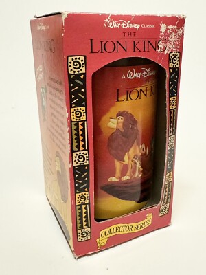Vintage Lion King Burger King Coca-Cola Glass Cup Collector Series 1994 *NEW!*
