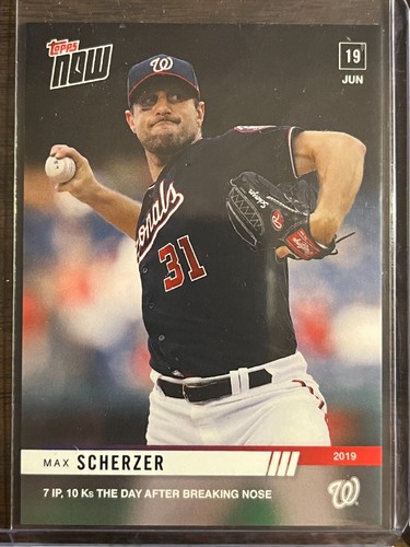 2019 Topps Now 402 Max Scherzer