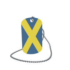 Dog Tag Flag Balen Belgium Dog Tag Aluminium 30 x 50mm