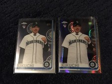 Yusei Kikuchi 2019 Topps Chrome Prism Refractor + Base RC Rookie LOT! Mariners