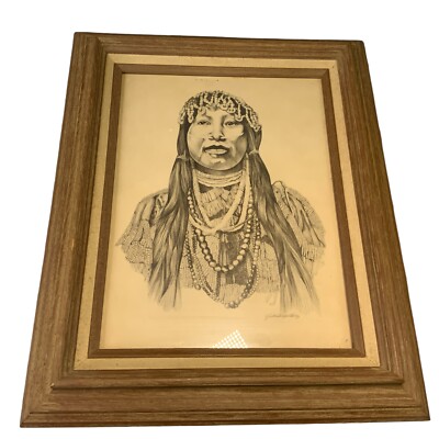 Native American 4 Cynthia Hellyer Heinz Ink Art 1978 Limited Edition 3000
