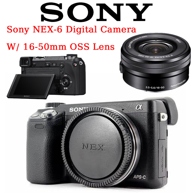 Sony Alpha NEX-6 16.1MP Digital Camera - Black (Kit w/ E PZ 16