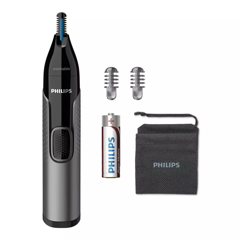 Philips Nose Trimmer Rasoio Rifinitore per Peli Naso Orecchie Sopracciglia NUOVO