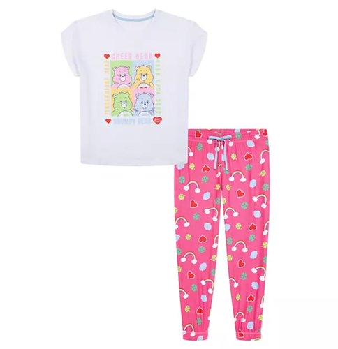 Womens Care Bears Pajamas Set Pants T Shirt Sleep Lounge XS S Valentine's Day - Picture 6 of 8