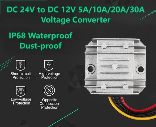 DC 24V to DC 12V Power Converter 60W 120W 240W 360W Voltage Regulator Waterproof