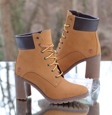 Timberland Allington Mid Lace Up Wheat Women s Size 7.5 Boots A1HLS