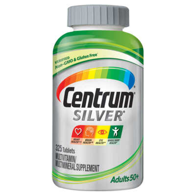 Centrum Silver Adults 50+ 325 Tablets Multivitamin Supplement EXP 04/2026