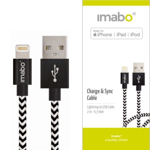 2m imabo® Kabel original [Apple MFi zertifiziert] für iPhone SE 6 7 8 X XS iPad - Bild 1 von 2
