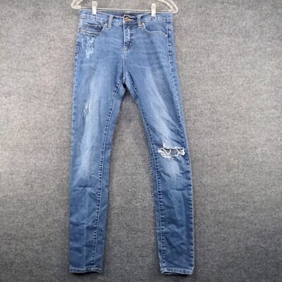 bdg high rise cigarette jeans Womens Long Blue 28x34 5-Pocket Whisker Distressed About The Brand BDG Urban Outfitters High Rise