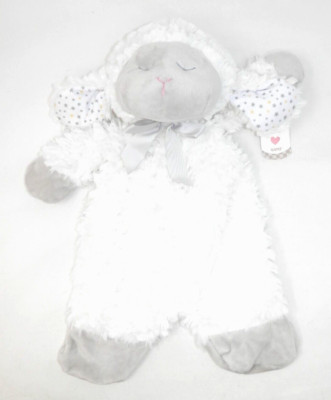 Baby Ganz Sleepy Sheep Flat-A-Pat Plush   Lovey Lamb Soft Security Blanket 16''
