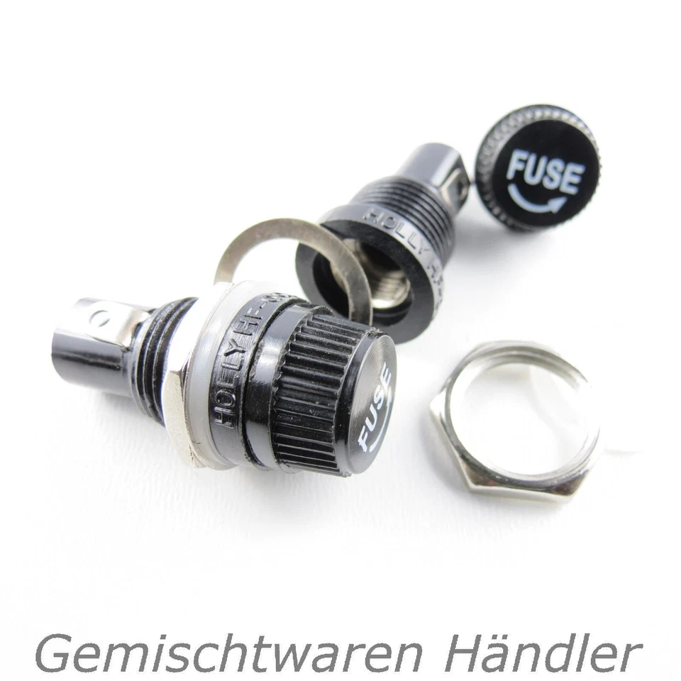 TNE ODER UNBEKANNT 10x Sicherungshalter mit Schraubverschluss für 5x20 mm mit Lötfahnen Fuse Holder