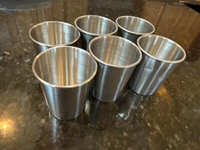 6 Pack 8 oz Stainless Steel Kids Cups, Children's Pint Cups Stackable Metal Cups