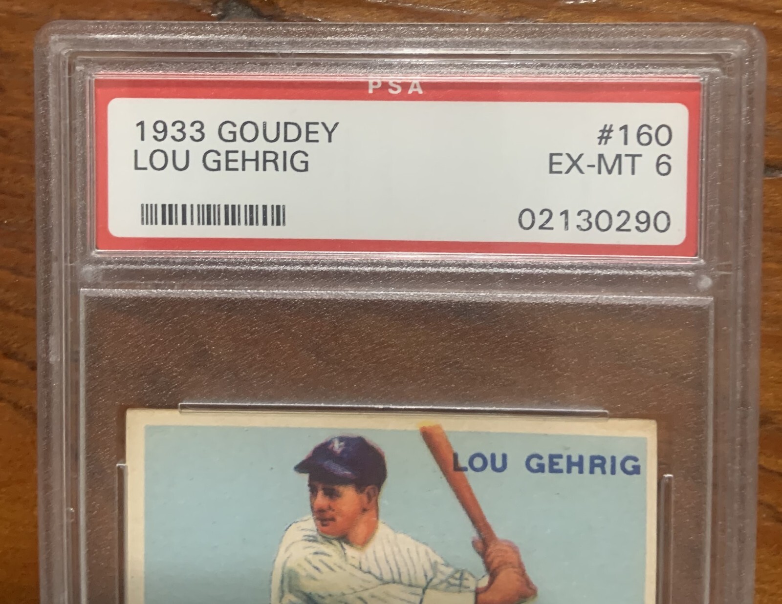 1933 Goudey Baseball #160 Lou Gehrig New York Yankees Rookie Card