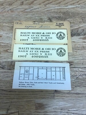 Champ Decals O Gauge CN-21: Baltimore & Ohio Express Service Car