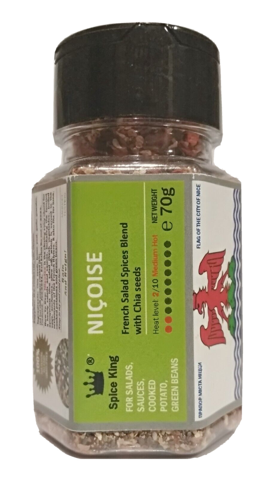 Nicoise Spice King mezcla de ensalada francesa chía chile limón condimento 70 g 2,46 oz