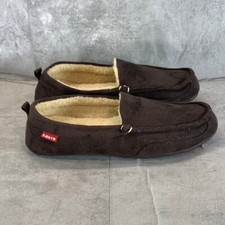 LEVI'S Men's Brown Harlin 2 Microsuede Venetian Slippers SZ M 8-9 