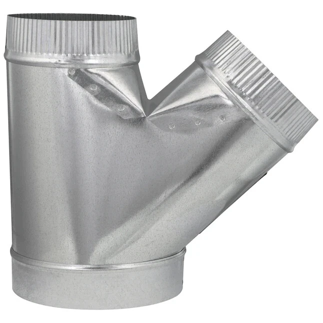 8 to 2x 6 Wye Split Angle-Branch Galvanized-Steel Pipe HVAC Duct Boot  Fitting | eBay
