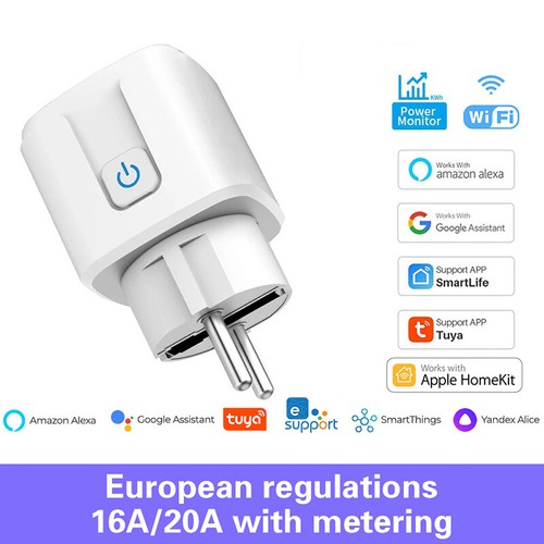 Smart Plug WiFi Socket EU Smart Life APP Control Works With Alexa Google Hom _ou - Photo 11/12