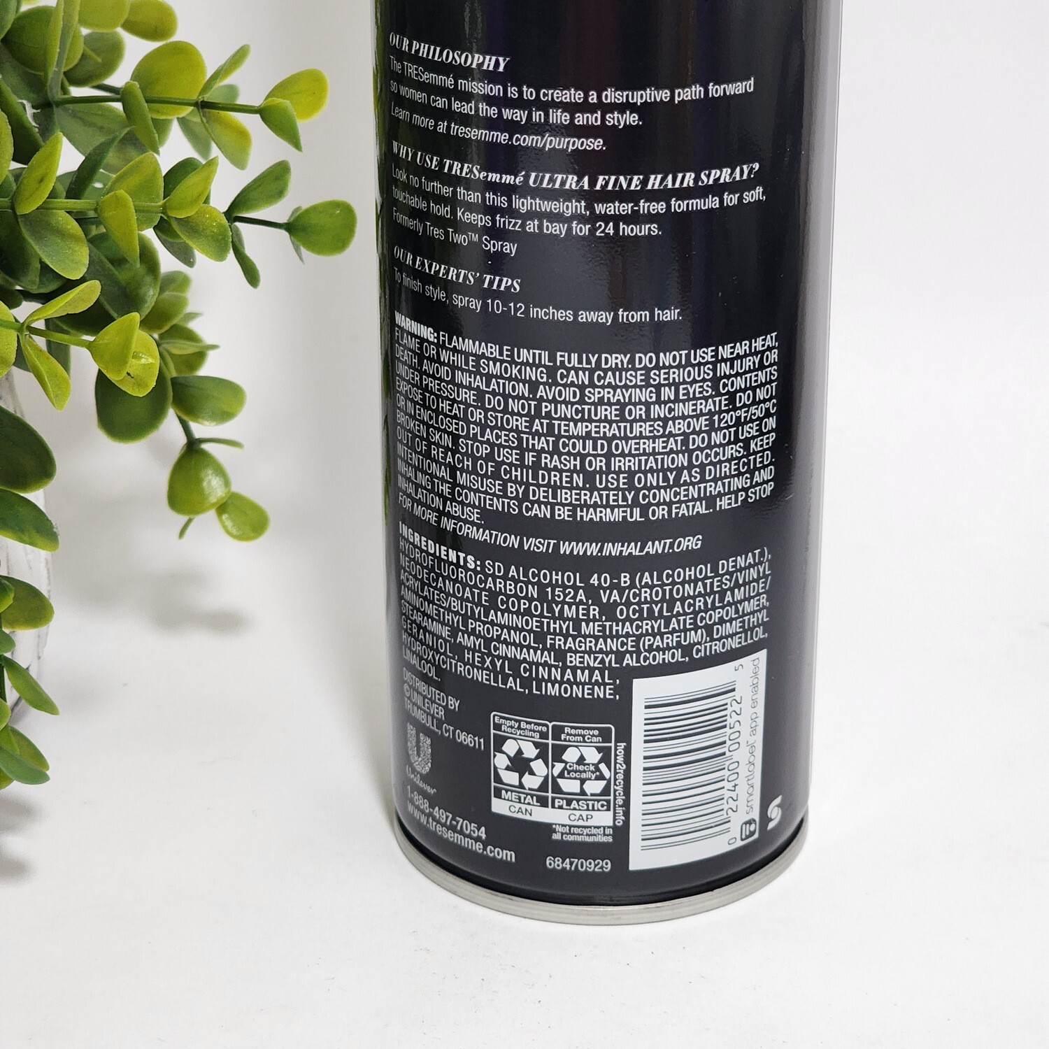 TRESemme Ultra Fine Hair Spray Black Label Frizz Control ~ 11 oz (311g)